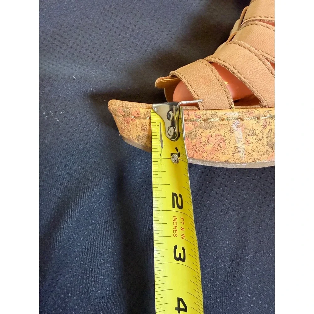BOC Born Concept Tan Suede Floral Cork 4